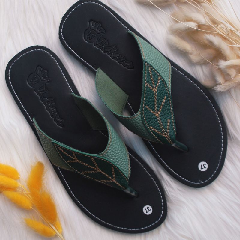 Sandal Wanita Kulit Jeruk Papirut Almera Terbaru Kekinian Bisa COD