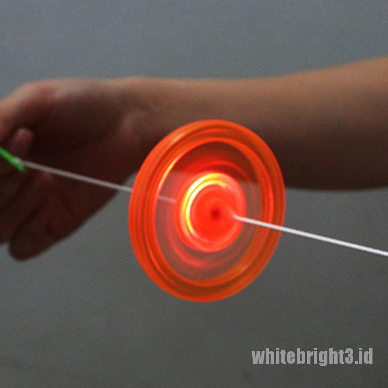 (white3) Mainan Klasik Roda Terbang Dengan Lampu Led Untuk Anak