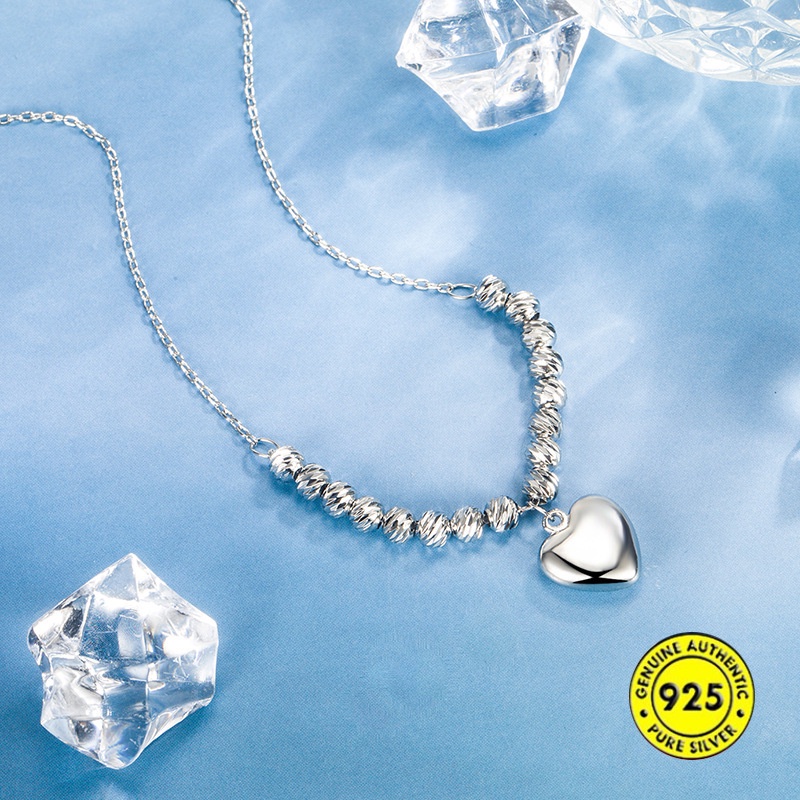 Kalung Rantai Klavikula Bahan S925 Silver Anti Alergi Untuk Hadiah Ulang Tahun