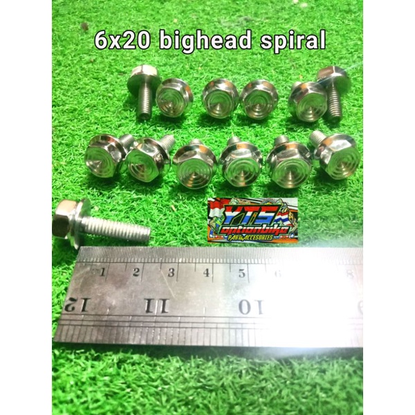 Jual Baut Probolt Stainless X Drat Bighead Spiral Harga Satuan Shopee Indonesia