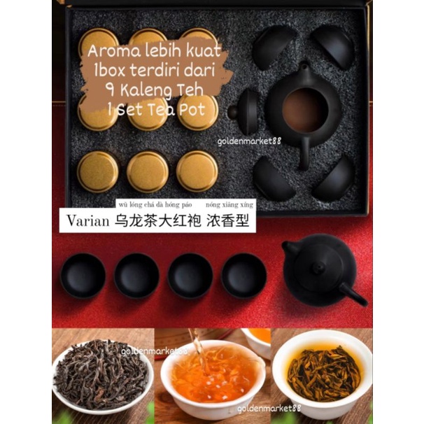 

HERBAL CHINESE TEA GIFT BOX DAUN TEH DA HONG PAO 大红袍 DAHONGPAO
