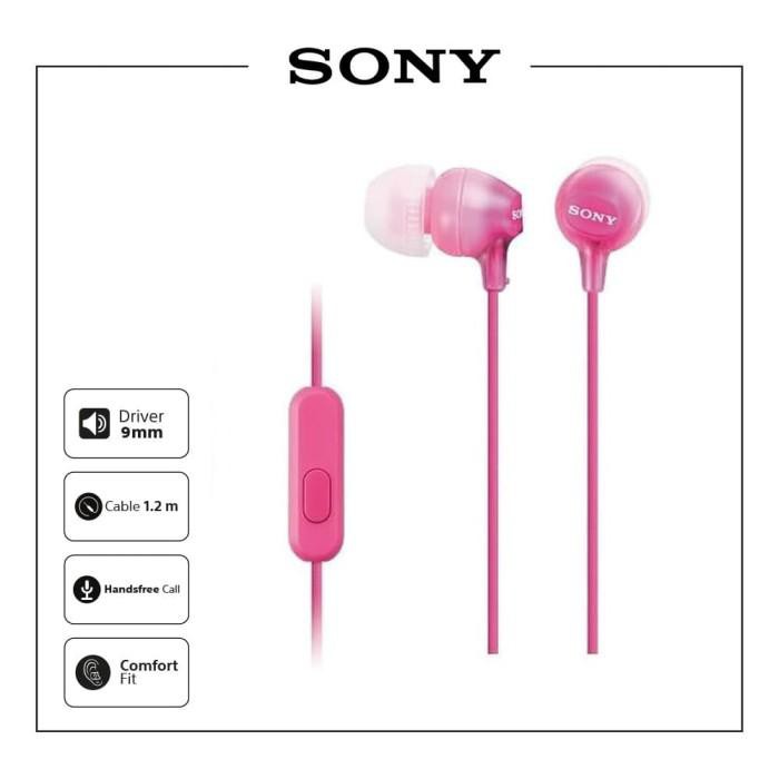 Sony Earphone In Ear MDR-EX15AP - MDR EX15AP - MDREX15AP - With Mic Garansi Resmi Sony 1 Tahun