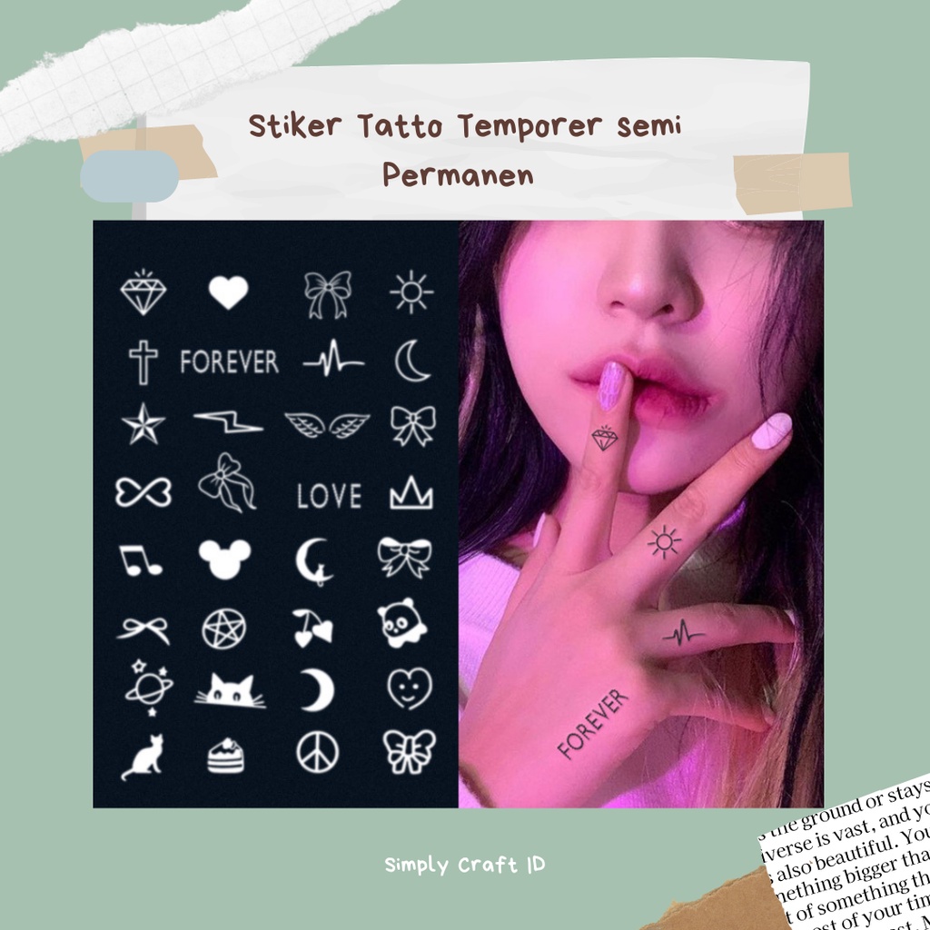 Simply Craft ID - Stiker Tato Temporer semi permanen tato temporer anti air