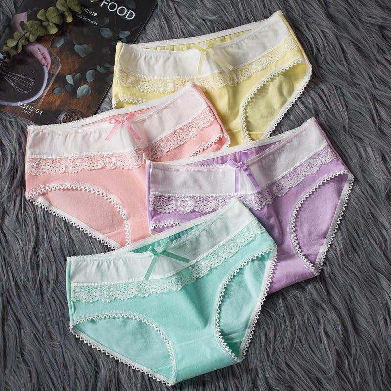  Jepang  CD imut fashion Undies Celana  Dalam  Wanita Polos 