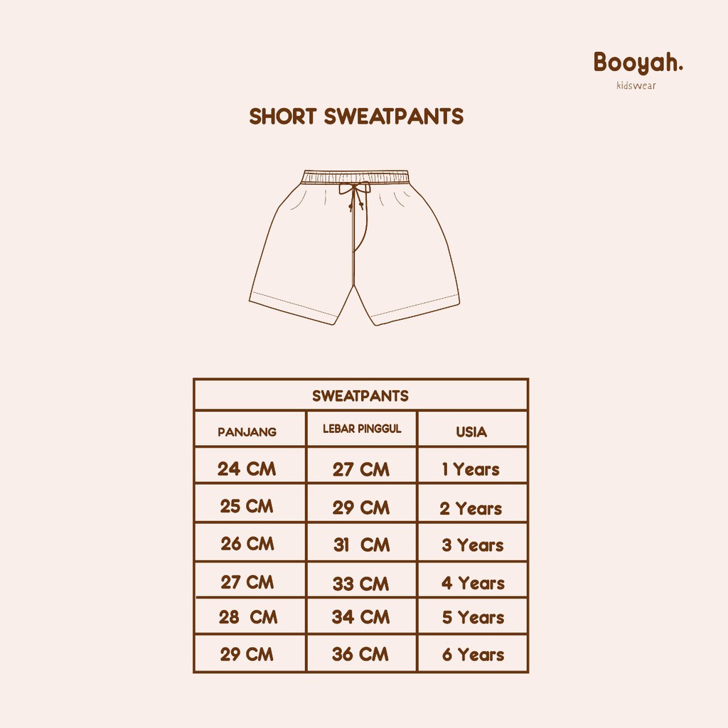 Celana Anak Short Sweat Pants 1-6 Tahun  Booyah Baby Kids Arevyonlineshop Celana Pendek Anak Celana Kasual Anak