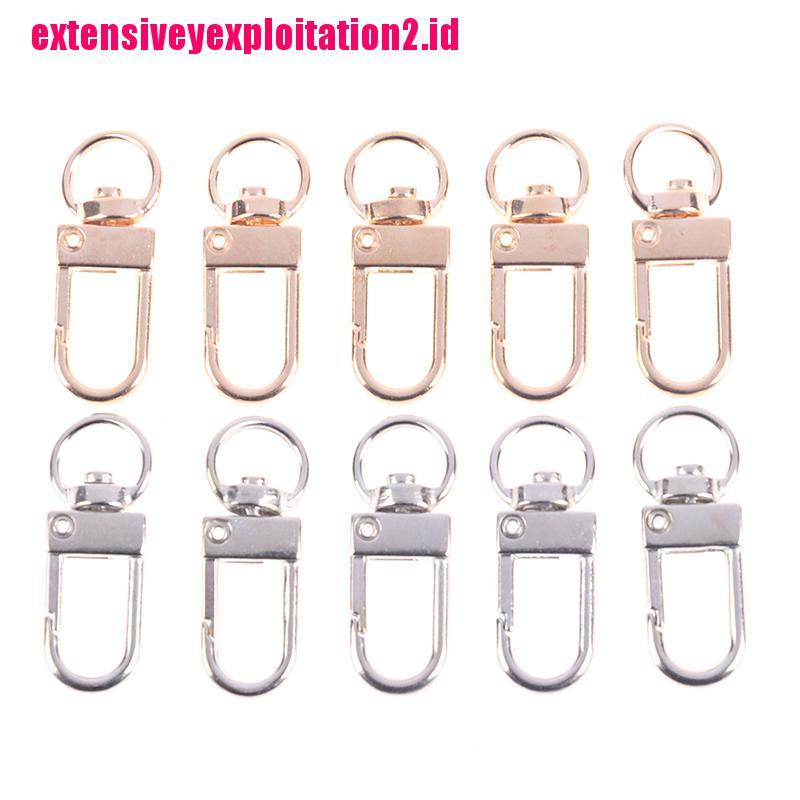 10pcs Jepit Lobster Ukuran 13x34mm Untuk Kalung / Gelang