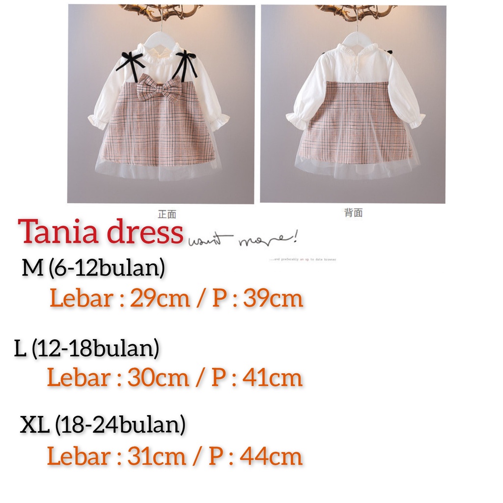 Dress Bayi Baju Bayi Balita Perempuan Lengan Panjang Import