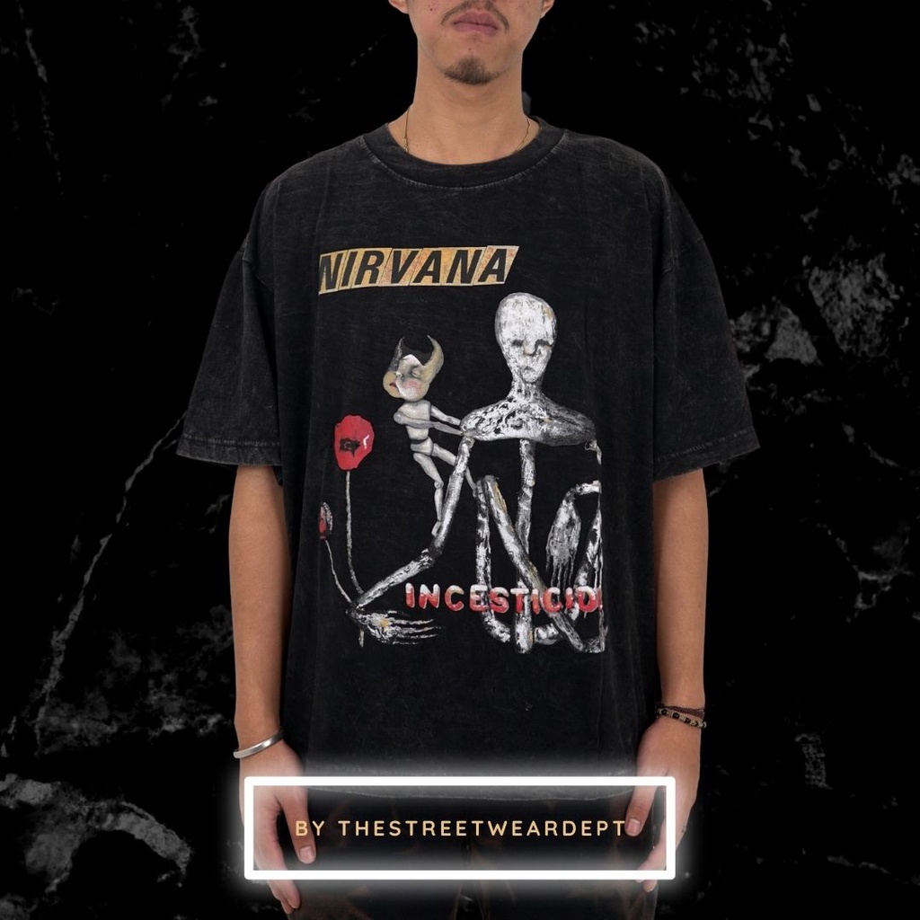 Kaos t shirt tee nirvana incesticide vintage washed