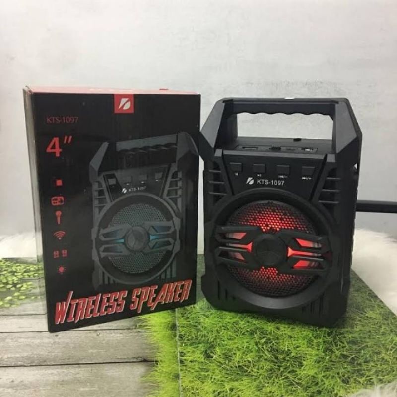 READY SPEAKER BLUETOOTH LED HIGH QUALITY KTS 1097 FREE MIC KARAOKE