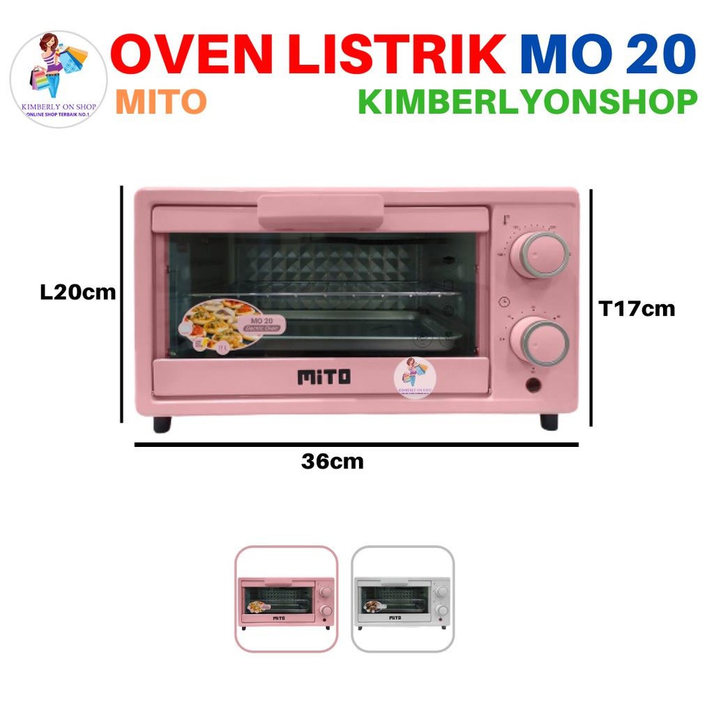 Oven Listrik Mini MO 20 Kapasitas 11 Liter Mito