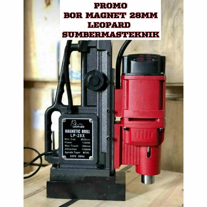Mesin Bor Magnet 28Mm Mesin Bor Besi Bor Magnet Magnetic Drill Leopard Termurah