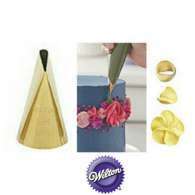 Spuit wilton ori mawar no 104 golden series alat dekorasi kue buttercream wilton gold piping tips