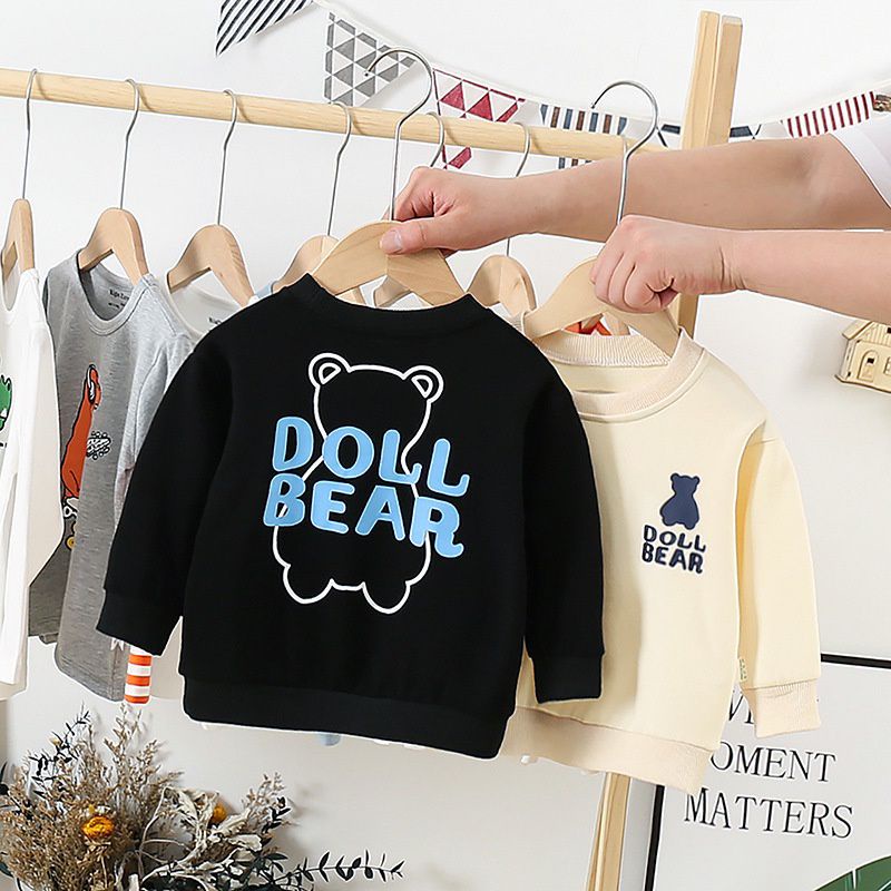 baju atasan sweater jaket anak laki laki cowok lengan panjang import korea china grosir motif bear b