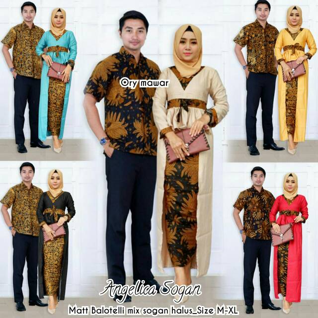 CP ANGELICA SOGAN COUPLE BATIK SOGAN SARIMBIT BATIK SOGAN MURAH COUPLE BATIK SOLO MODERN SOGAN
