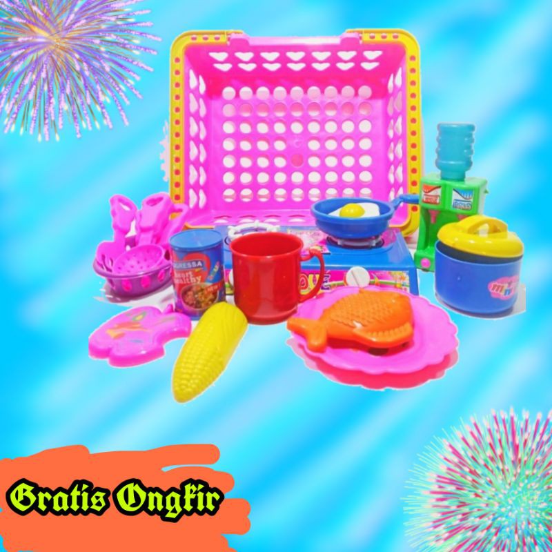 Jual Kado Ulang Tahun Anak Perempuan Cewek Mainan Set Keranjang Masak