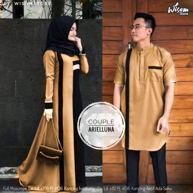 CP ARIELLUNA COUPLE GAMIS MOSCREPE COUPLE RAMADHAN 2021