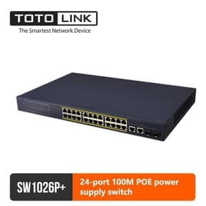 TOTOLINK SW1026P Switch 10/100Mbps POE 24-Port + 2 Uplink