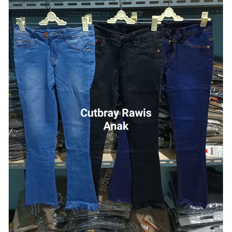 Celana jins Cutbray Jeans Anak Perempuan Usia 6-12 Rawis SoftJeans