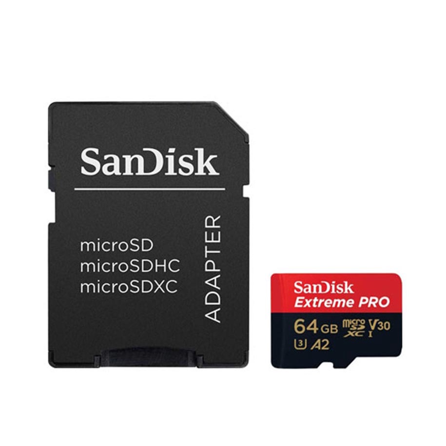 Memory Card | Micro SD 64GB SanDisk Extreme Pro up to 200Mbps U3 A2 V30 - Garansi Resmi Lifetime