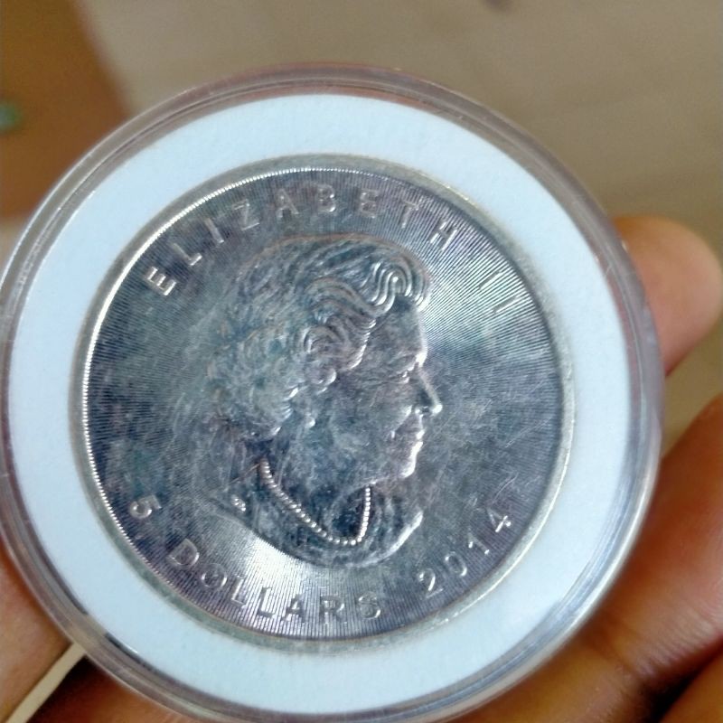 Coin Silver Perak Canada Maple Leaf 2014/2015 1 oz (31 gram)