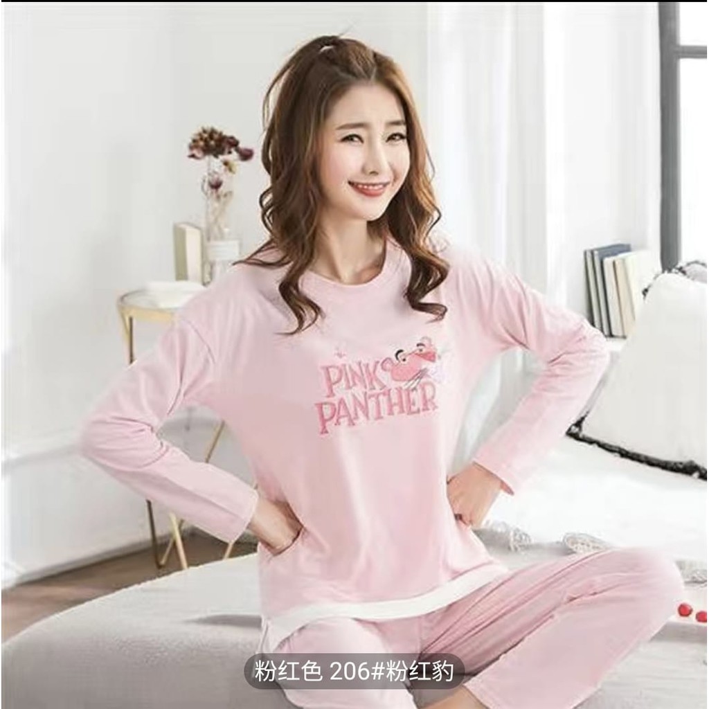 baju tidur piyama lengan panjang celana panjang pp bahan spandex import-2.