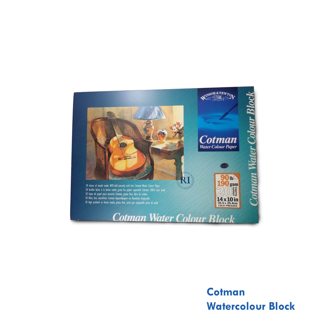 

WINSOR COTMAN WATER COLOR PAPER 14X10 INCH 190GSM 20 LEMBAR