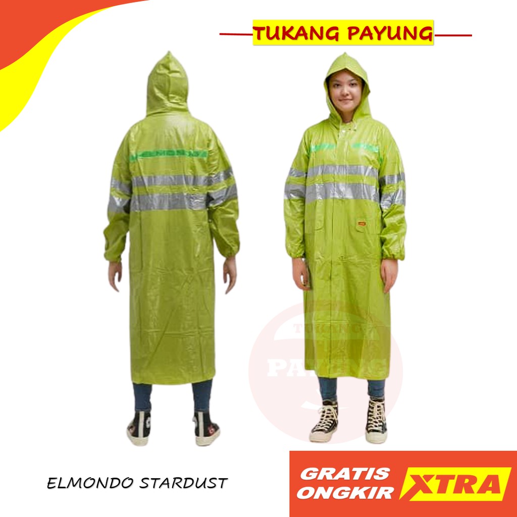 jas hujan elmondo gamis pria wanita karet tebal