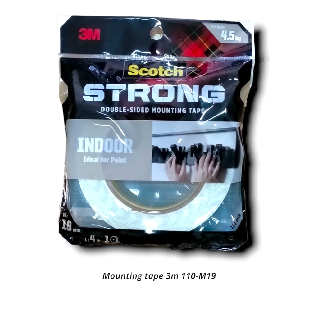 

DOUBLE TAPE BUSA MOUNTING FOAM TAPE INDOOR 3M ( 19 mm x 4 meter )SCOTCH STRONG KUAT SERBAGUNA