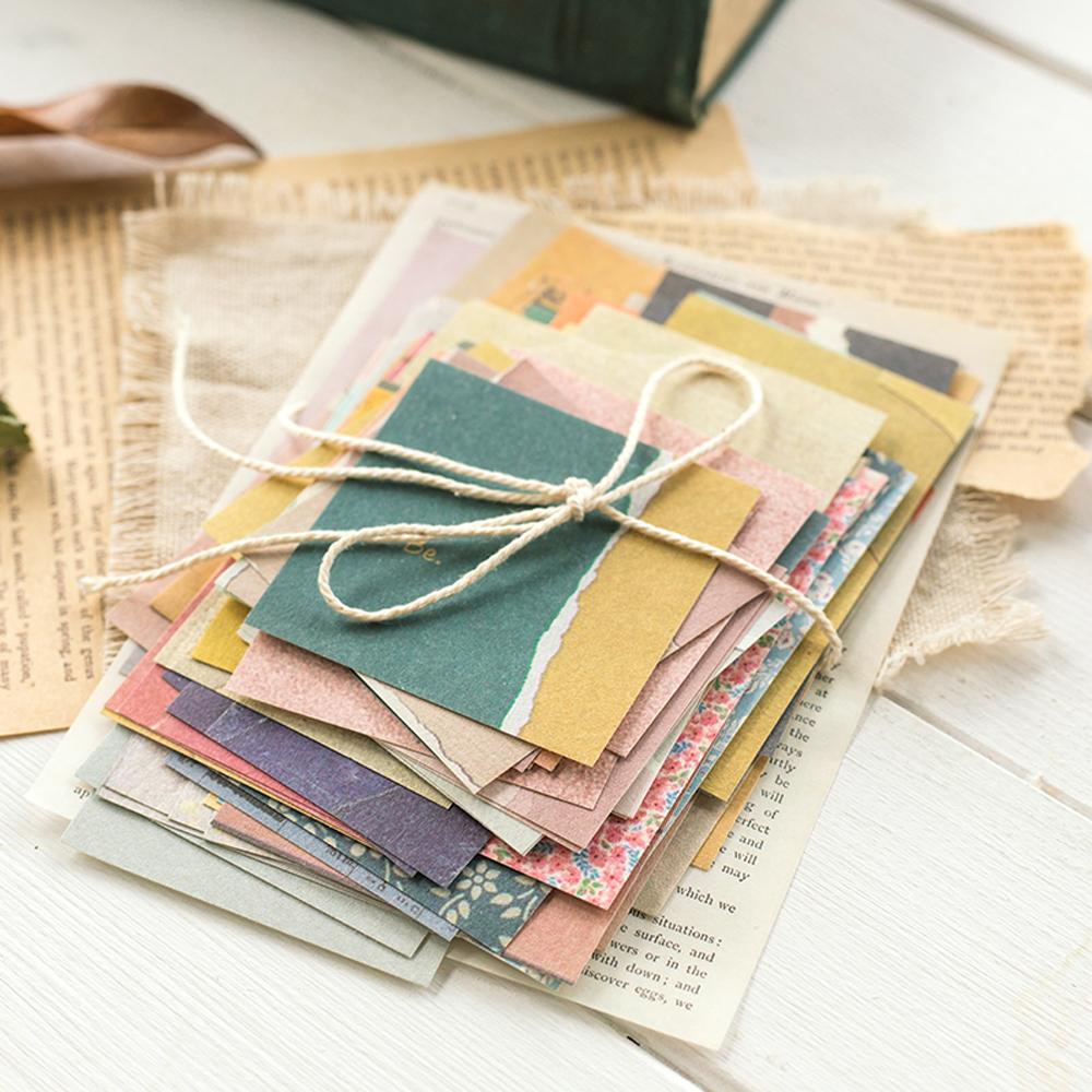 Agustina Bahan Sumber Kertas Memo pads Alat Tulis Retro Jurnal Vintage Scrapbooking