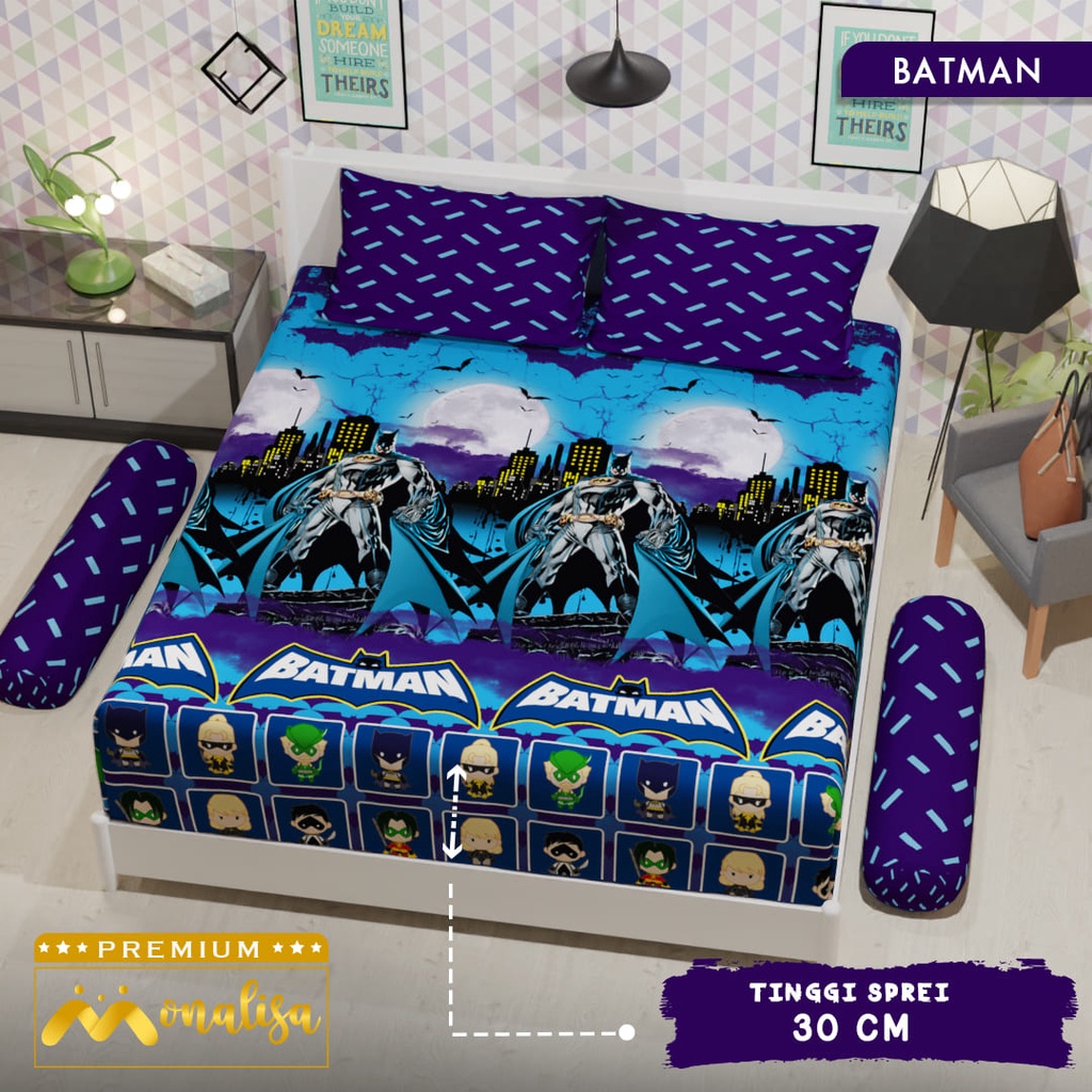 Monalisa Premium Sprei Uk 160/180 T 30 - Batman