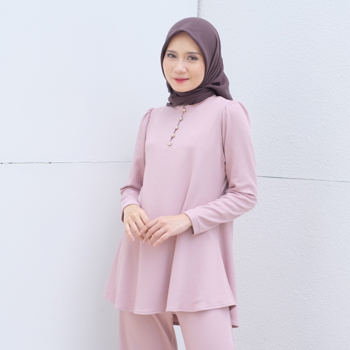 Femme Outfit - Farah Blouse (Blouse Wanita)-Baby Lilac