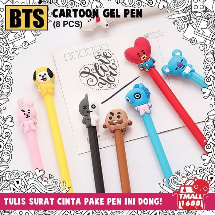 

Pulpen Karakter BT21 BTS Pena Gel Cair Bentuk Karakter Kartun BT21 BTS - Rj Putih