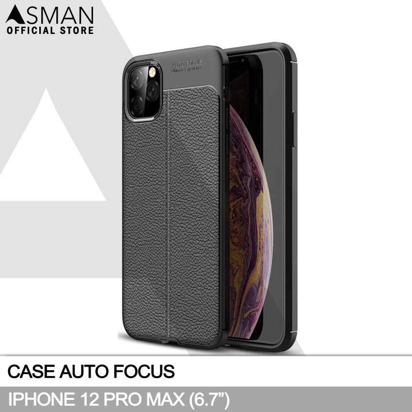 Auto Focus iPhone 12 Pro Max (6.7&quot;) | Softcase Premium - Hitam