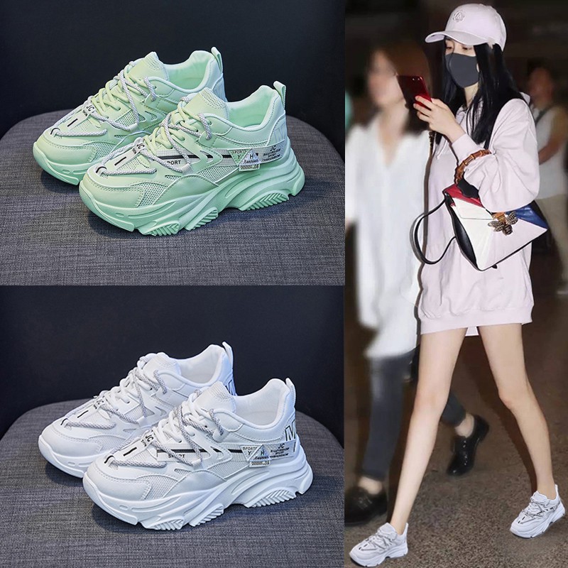 [DENDEN.ID] Sepatu Sneakers Wanita Sepatu Olahraga Jogging Fashion Korea DD1030