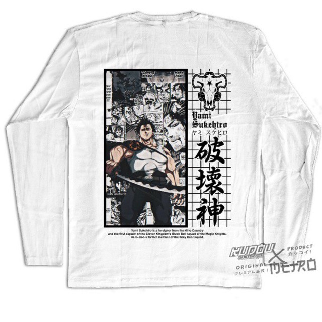 Longsleeve Yami Darkness Black Anime Manga Black Clover Character Yami Sukehiro