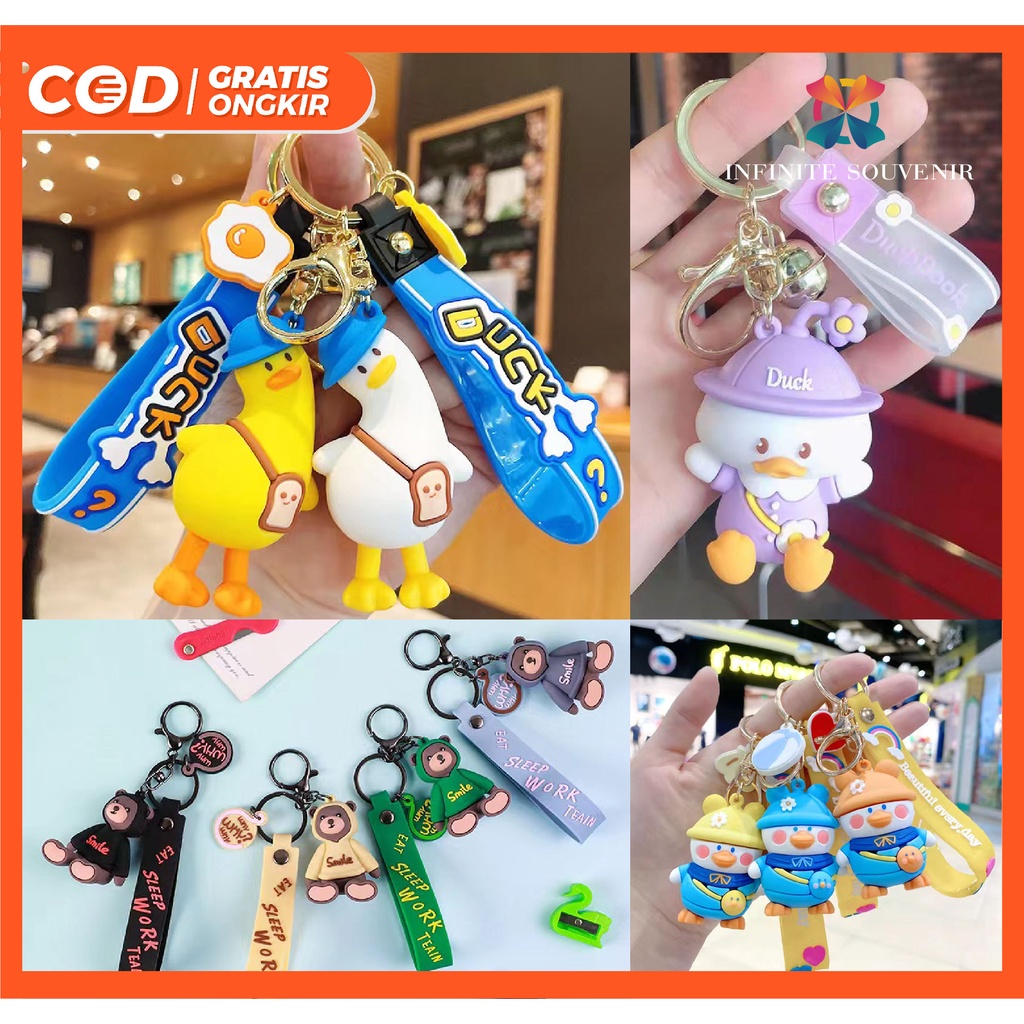 Gantungan Kunci Bebek Lucu / Key Chain Duck / Gantungan Kunci Animal / GANTUNGAN KUNCI MOBIL MOTOR