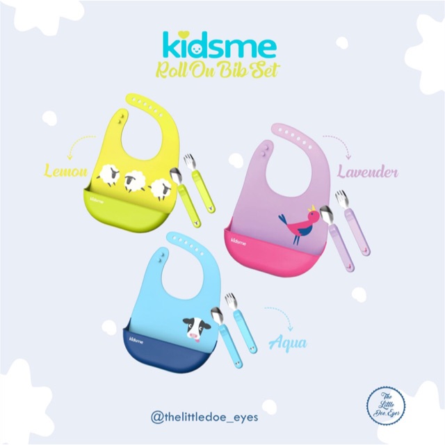 [READY] Kidsme Roll on Bibs Set