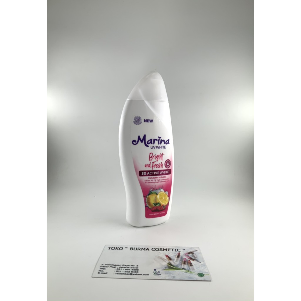 MARINA HAND &amp; BODY LOTION UV WHITE BRIGHT &amp; FRESH 185 ML