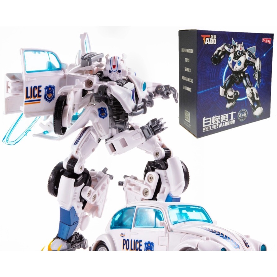 Mainan Figure BMB Aoyi Mech Transformers Deformation Bumblebee Putih