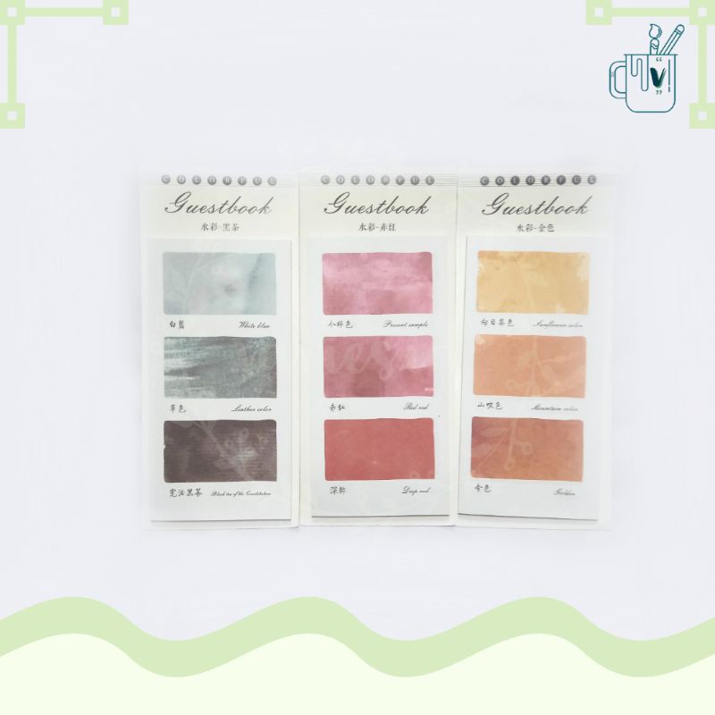 

Sticky Notes | Post-it | Sticker Notes | Notes Watercolor set - Red - Grey - Gold - Aesthetic