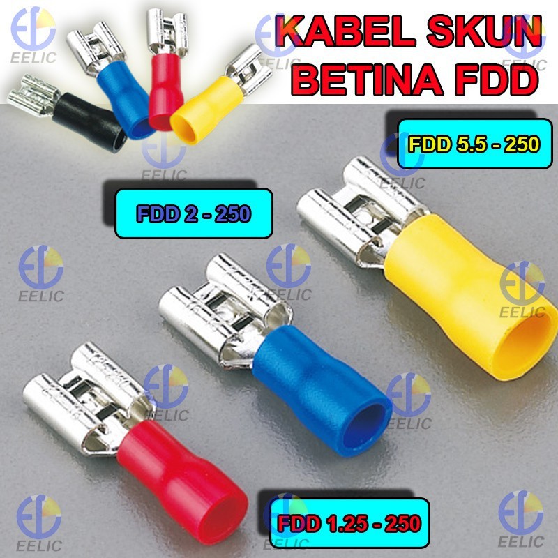 SKUN FEMALE FDD - 2 - 250 Biru  Insulated Female DIsconnector