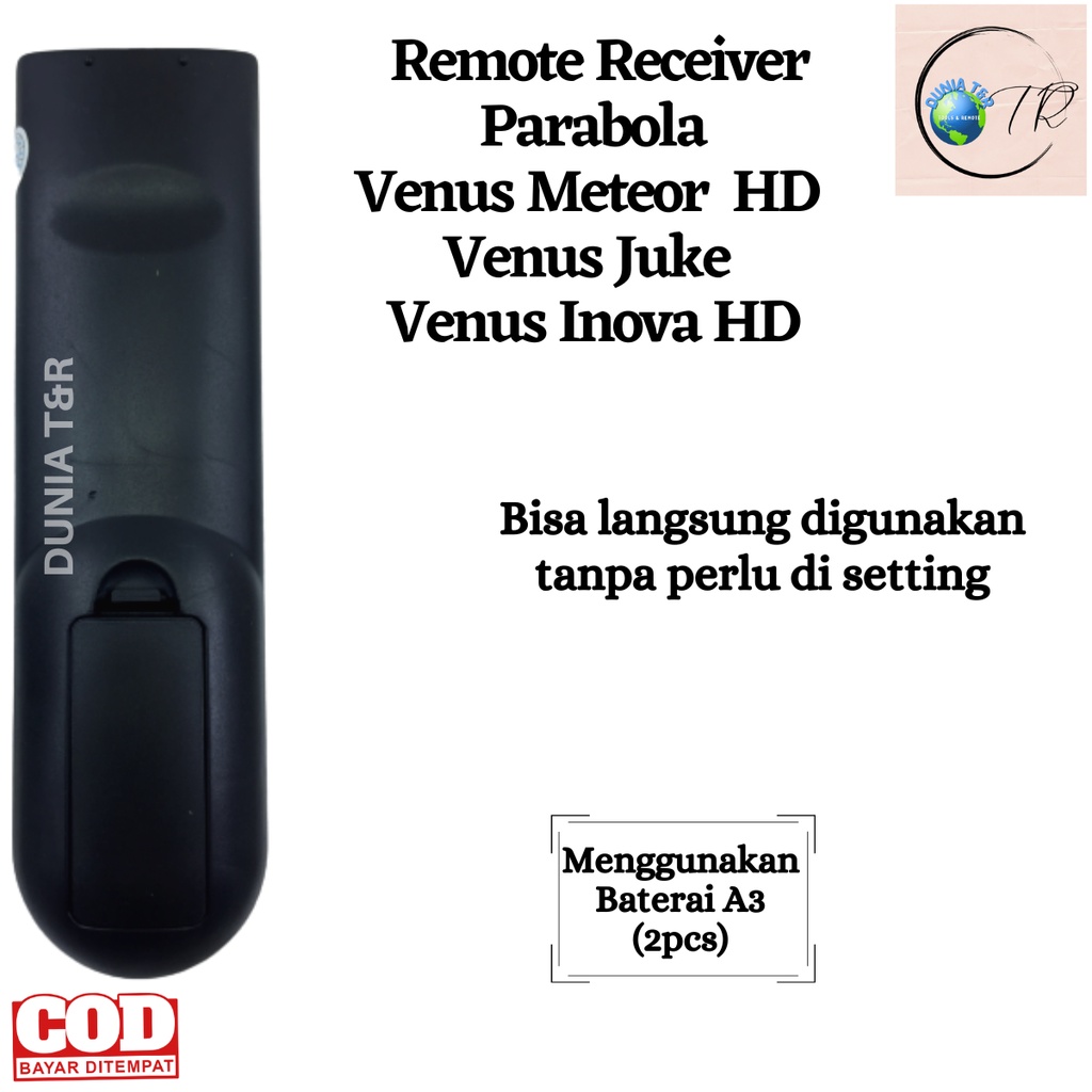 Remot / Remote Receiver Parabola Inova Venus Meteor MPEG4 Digital receiver tanpa setting