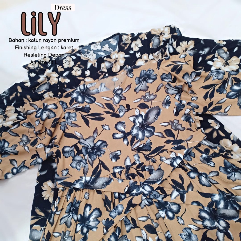 BeautyOne - Homey Dress Lily Gamis Dewasa Jumbo Bahan Katun Rayon Premium Nyaman Dipakai | Bisa Cod