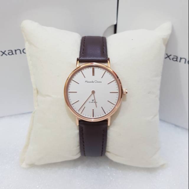 Alexandre christie ac 8625 rosegold white jam tangan wanita original