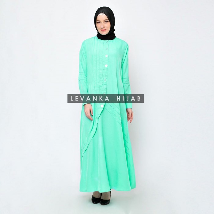 Gamis Polos Rempel Terbaru bahan Moscrepe kode GPc