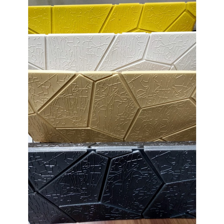 (COD) Termurah Wallpaper Dinding Ruang Tamu Kamar F Foam Motif Salur Garis Wallpaper Dinding 3D Emboss Ruang Tamu Motif  Bata Termurah High Premium Quality