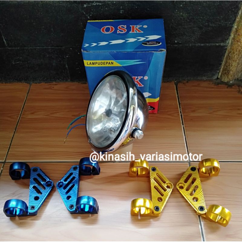 Set  lampu pesek + pangkon lampu