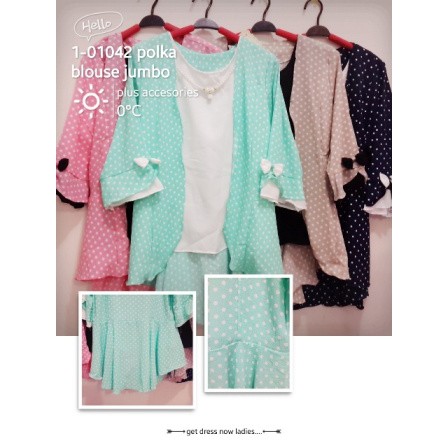blouse jumbo 1-01042 / baju besar / atasan jumbo / atasan sifon