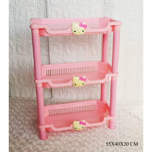 Rak plastik  besar susun 3 Hellokitty