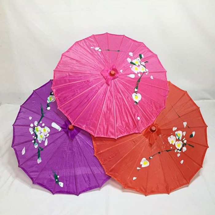 Payung Tari besar (Diameter 84cm) nari dan dekorasi Lukis Bahan Kain
